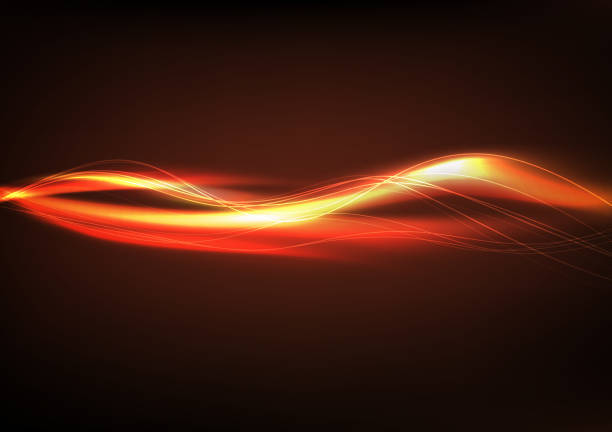 抽象的な、光線の輝き、炎ブレンド明るい曲線の背景ベクトルイラスト - conceptual symbol flash点のイラスト素材／クリッ��プアート素材／マンガ素材／アイコン素材