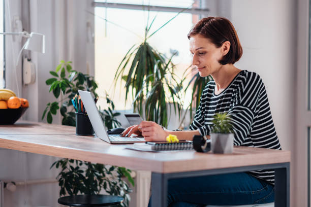 istock Woman shopping online and using credit card 1170444894