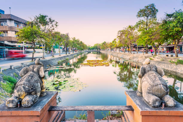 Chiang Mai Moat Chiang Mai Moat. Located in Chiang Mai Old City, Thailand. chiang mai province stock pictures, royalty-free photos & images