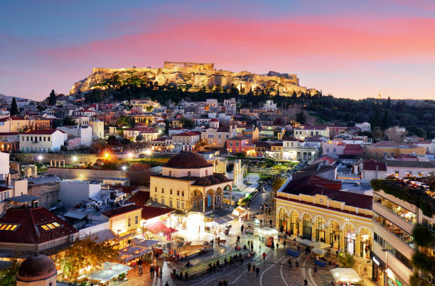 istock Athens, Greece -  Monastiraki Square and ancient Acropolis 1170445594