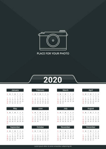 kalendervorlage 2020 - 6721 stock-grafiken, -clipart, -cartoons und -symbole