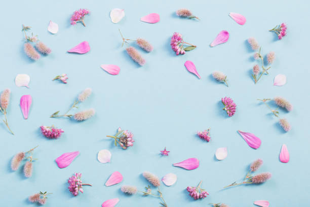istock patter with wild flowers on paper background 1170446280