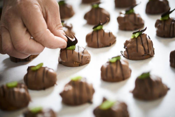 istock Handcrafted confectionery cakes and petit four 1170451045