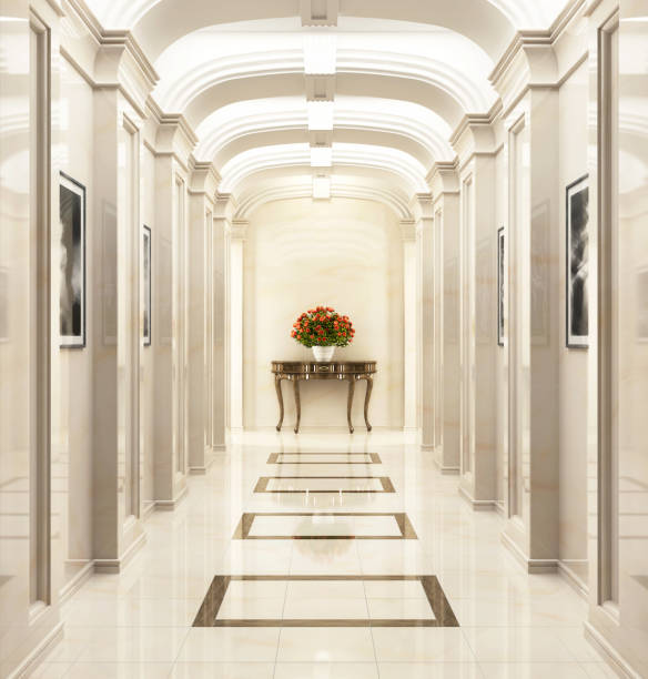 istock Large hallway in a classic style 1170453553