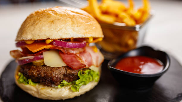 istock Burger with french fries 1170461934