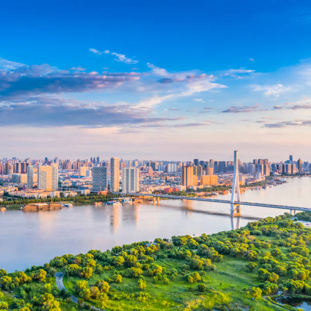 Harbin skyline stock photo
