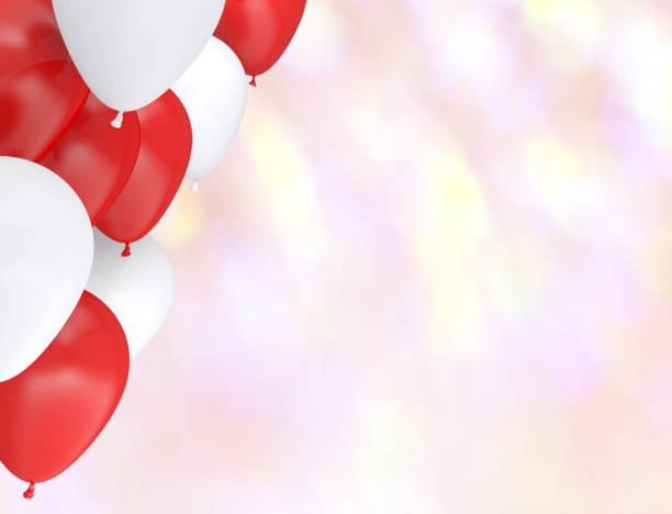 istock balloon red white birthday background party 1170463282
