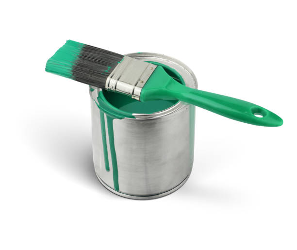 istock paint in can with brush, isolated on white, clipping pass 1170463304
