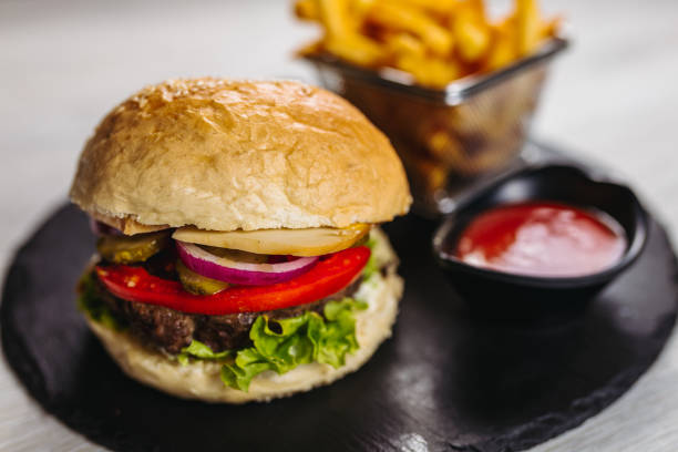 istock Burger with french fries 1170463582