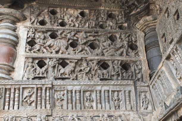 istock Ornate perforated window. Chennakeshava temple, Belur, Karnataka, India 1170463650