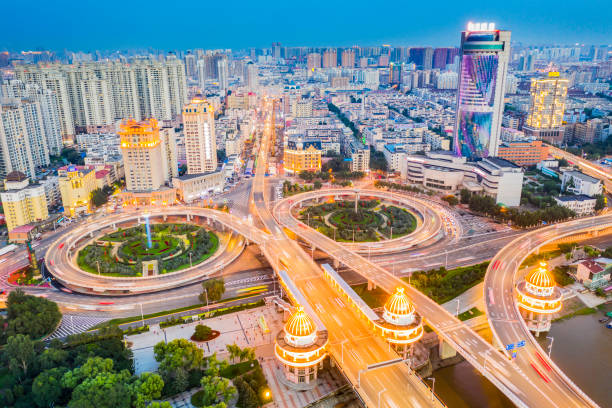 Cityscape of Harbin stock photo