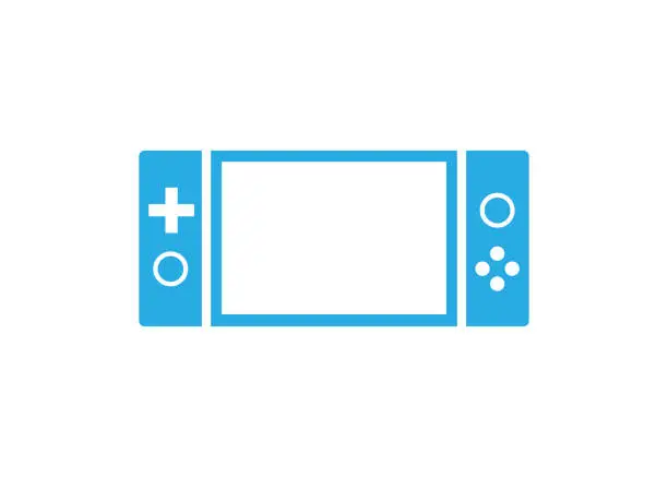 Vector illustration of portable game consol flat design vector