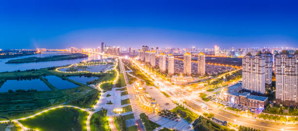 Harbin skyline stock photo