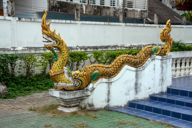 Serpentine Guardian, Wat Pan Ping, Chiang Mai, Thailand