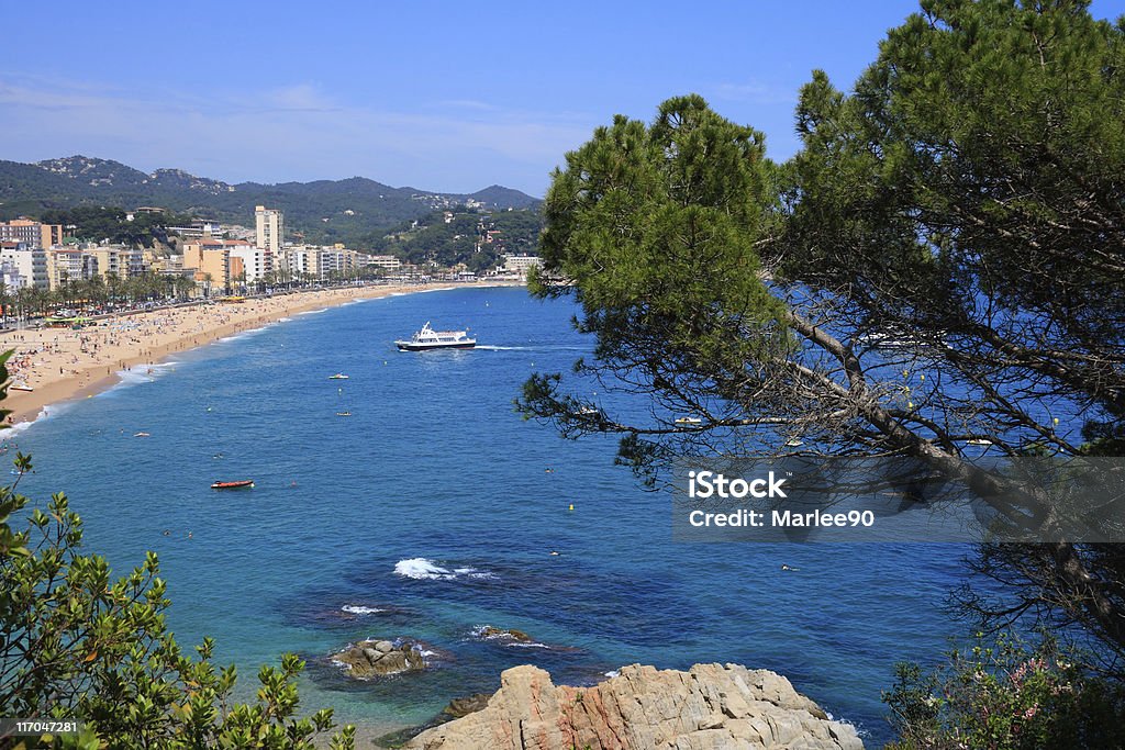 Lloret de Mar (Costa Brava, Испания - Стоковые фото Береговая линия роялти-фри