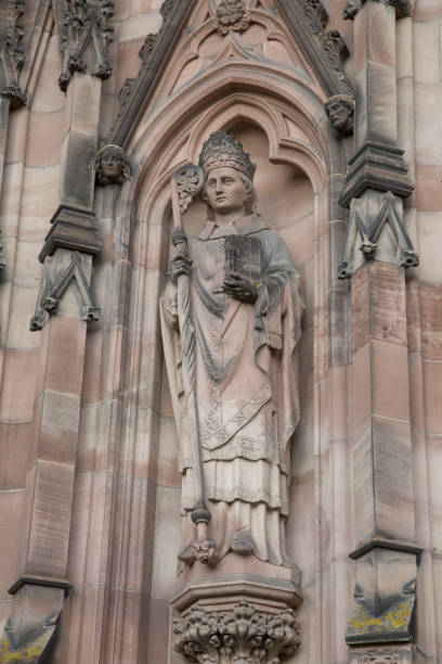 istock Saint on Cathedral Church Facade, Hereford 1170473073