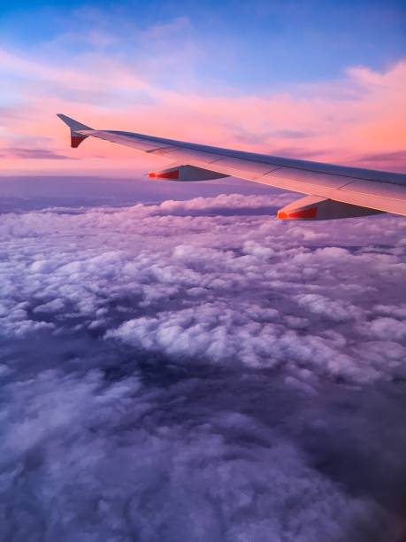 istock Wing of an Airplane at Sunset 1170473175