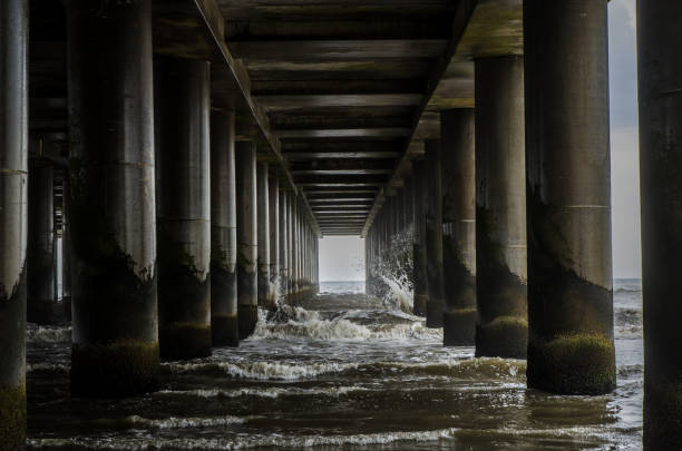 istock Ocean waves under pier of Atlantic City beach 1170475678