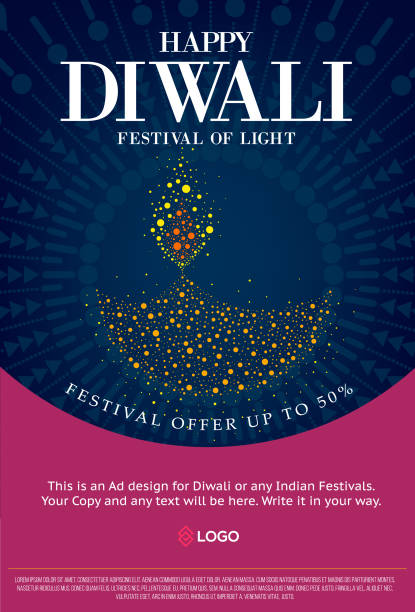 illustrazioni stock, clip art, cartoni animati e icone di tendenza di design promozionale celebrazione diwali - traditional culture branding business marketing