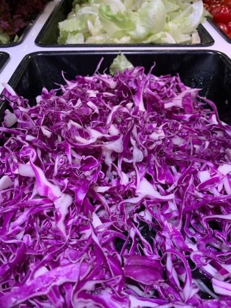 purple vegetables salad bar