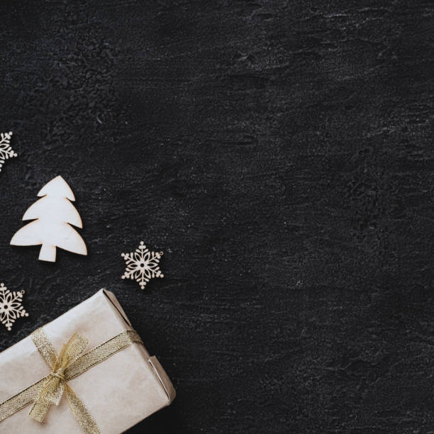 istock Christmas background with decorations and gift box 1170480357