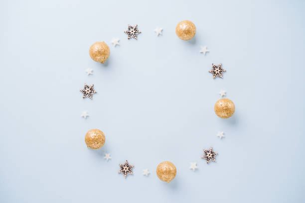 istock Christmas holidays ornament, flat lay copy space 1170480580