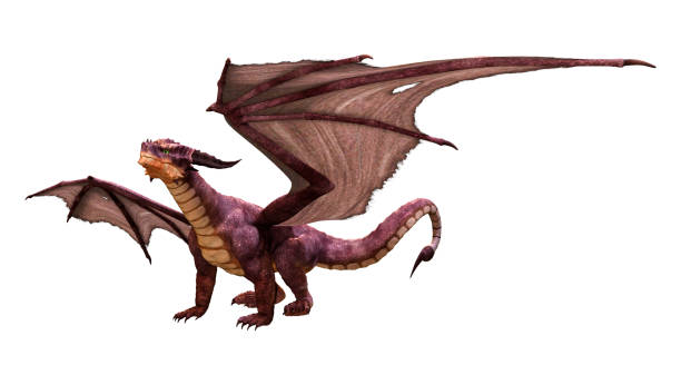 istock 3D illustration fantasy dragon on white 1170490046