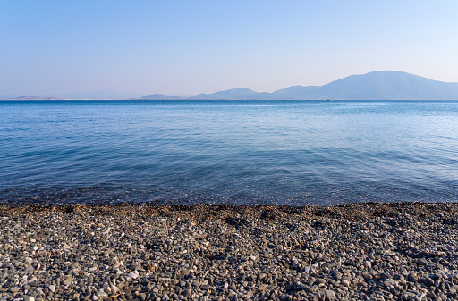 Beach on the Aegean sea on the island of Evia, Greece