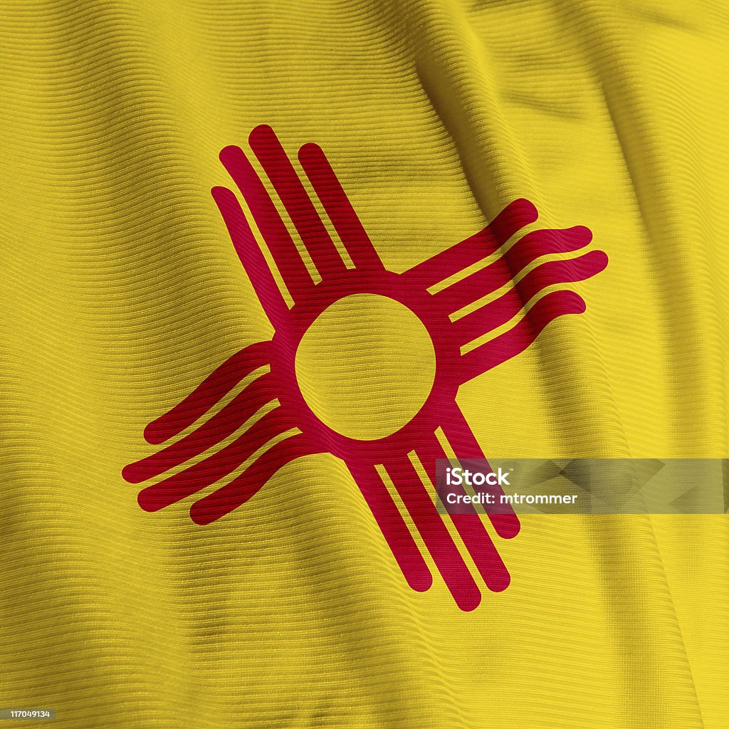 Нью-Мексико флаг крупным планом - Стоковые фото Нью-Мексико роялти-фри