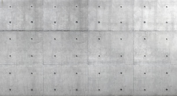 pared de hormigón expuesta no enlucida ni chapada - superficies de visualización - funciones de diseño - bloque de cemento fotografías e imágenes de stock