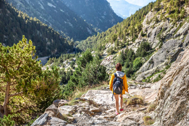 istock Girl trail hiking in Pyrenees, Spain. 1170494232