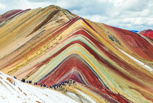 Rainbow mountains or Vinicunca Montana de Siete Colores photo