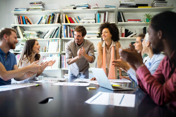 istock Business people good teamwork in office. Teamwork successful meeting workplace concept. 1170495636
