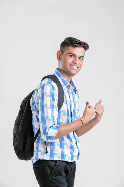 istock Happy Indian College Boy with Holding bag 1170496073