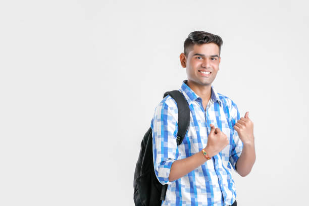 istock Happy Indian College Boy with Holding bag 1170496614