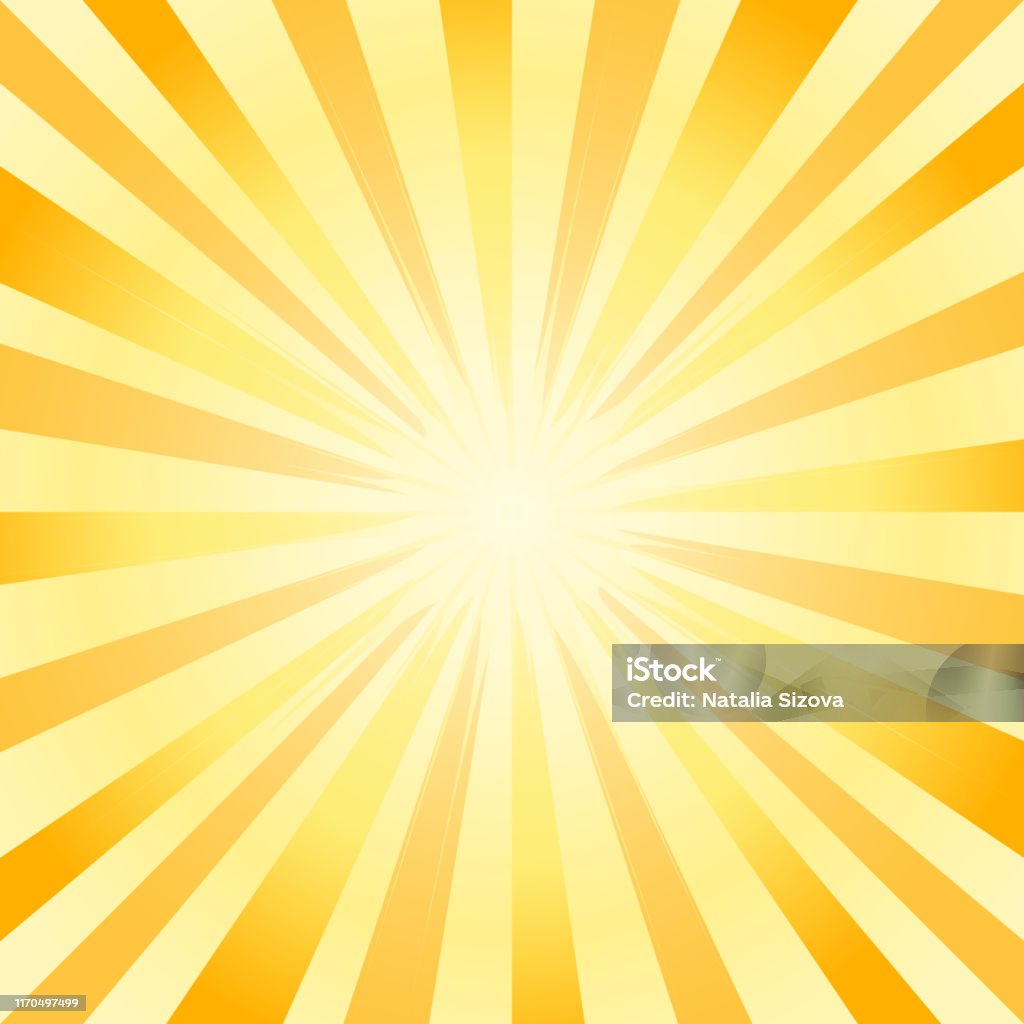 Abstract Soft Bright Yellow Rays Background Vector Stock Illustration -  Download Image Now - iStock