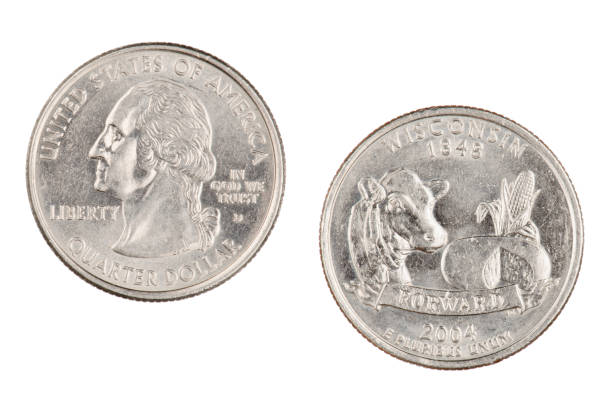 istock Wisconsin 2004d State Commemorative Quarter isolated on a white background 1170498774