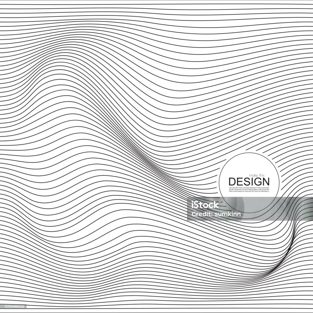 Distorted Wave Texture Distorted Wave Monochrome Texture Stock Illustration - Download Image ...