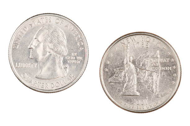 istock New York 2001p State Commemorative Quarter isolated on a white background 1170499091