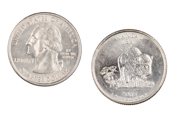 istock Kansas 2005p State Commemorative Quarter isolated on a white background 1170499399