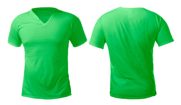 istock Green V-Neck Shirt Design Template 1170500159