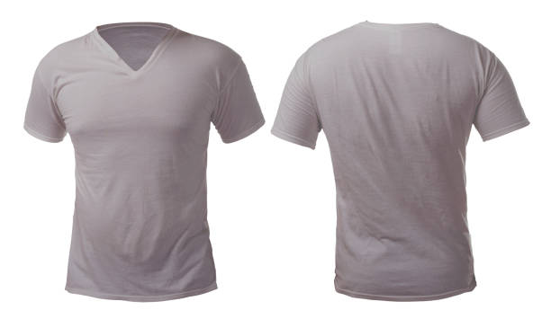 istock Grey V-Neck Shirt Design Template 1170500332