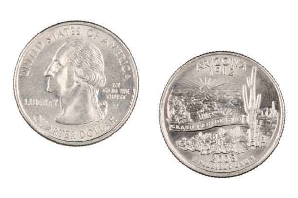 istock Arizona 2008p State Commemorative Quarter isolated on a white background 1170500368