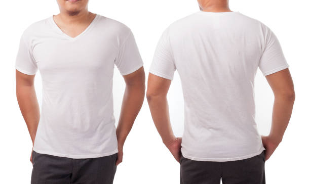 istock White V-Neck Shirt Design Template 1170500444