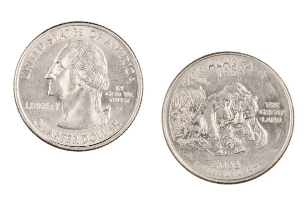 istock Alaska 2008p State Commemorative Quarter isolated on a white background 1170500535