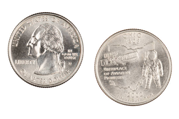 istock Ohio 2002d State Commemorative Quarter isolated on a white background 1170500647