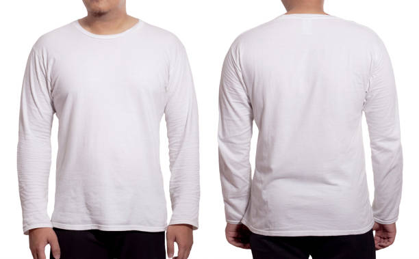istock White Long Sleeved Shirt Design Template 1170501655