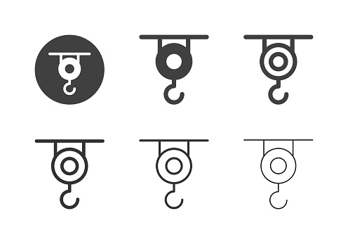 Industrial Hook Icons Multi Series Vector EPS File.