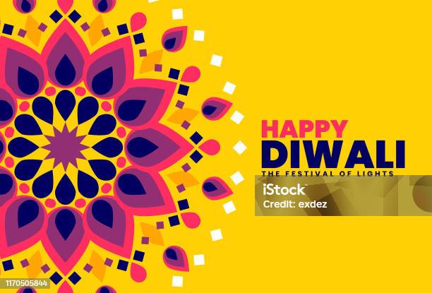 Diwali Celebration Template Stock Illustration - Download Image Now - Diwali, Culture of India, Pattern