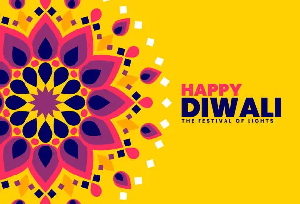 Vector illustration of Diwali Celebration template